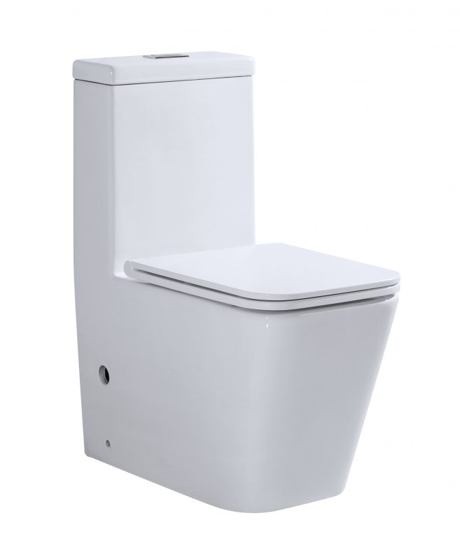 Water Closet One-piece washdown P-Trap, 180mm with connection pipe to S ...