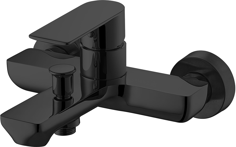 Exposed Single lever Bath & Shower mixer Matt-Black - TREDEX